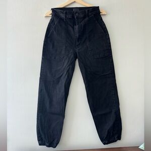 Mother Ankle Jogger Black Jeans